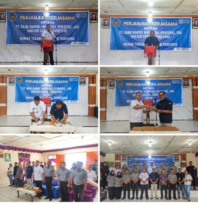 
					Tandatangani Perjanjian Kerja sama, Rutan Tarutung Bersama BRI Cabang Tarutung Sepakat memberi Pelayanan Maksimal