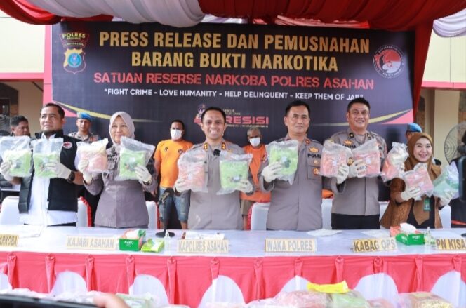 
					Polres Asahan Ungkap Pemusnahan 37 Kg Narkotika