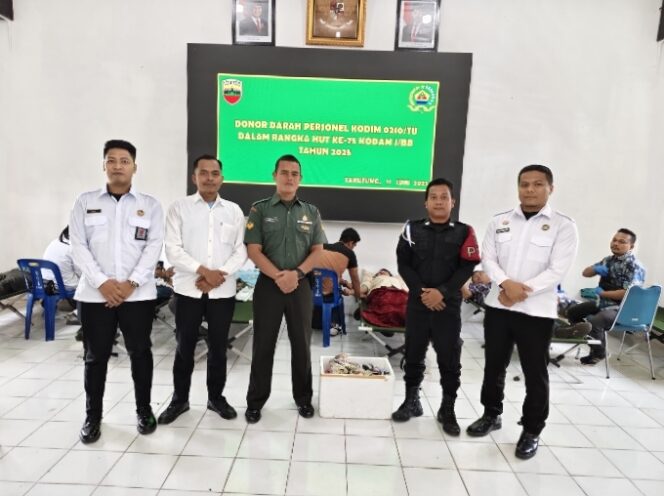 
					Perkuat Sinergi, Rutan Tarutung Turut Berpartisipasi Donor Darah di Makodim 0210/TU dalam Rangka HUT ke-75 Kodam I/Bukit Barisan