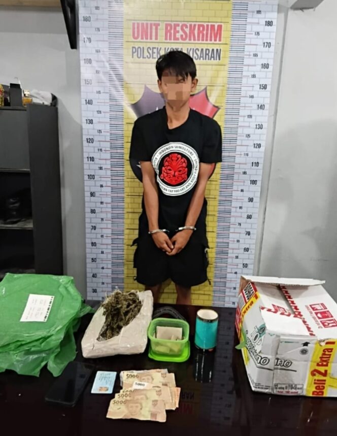 
					Unit Reskrim Polsek Kota kisaran Berhasil Mengamankan Pelaku Narkotika jenis Ganja